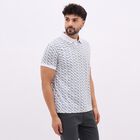 Men's Collared Half Sleeves T-Shirt , मध्यम नीला, small image number null