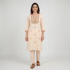 Women's Peach Cotton Ethnic Set, Peach, small