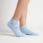 Women's Assorted Ankle Length Printed Pack of 3 Socks, चुनिंदा, small