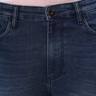 Men's Deep Blue Relaxed Fit Cargo Jeans, मध्यम नीला, small image number null