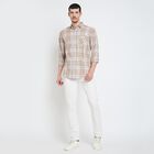 Men's 100% Cotton Casual Shirt , Brown, small image number null