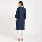 Solid Kurta, नेवी ब्लू, small image number null