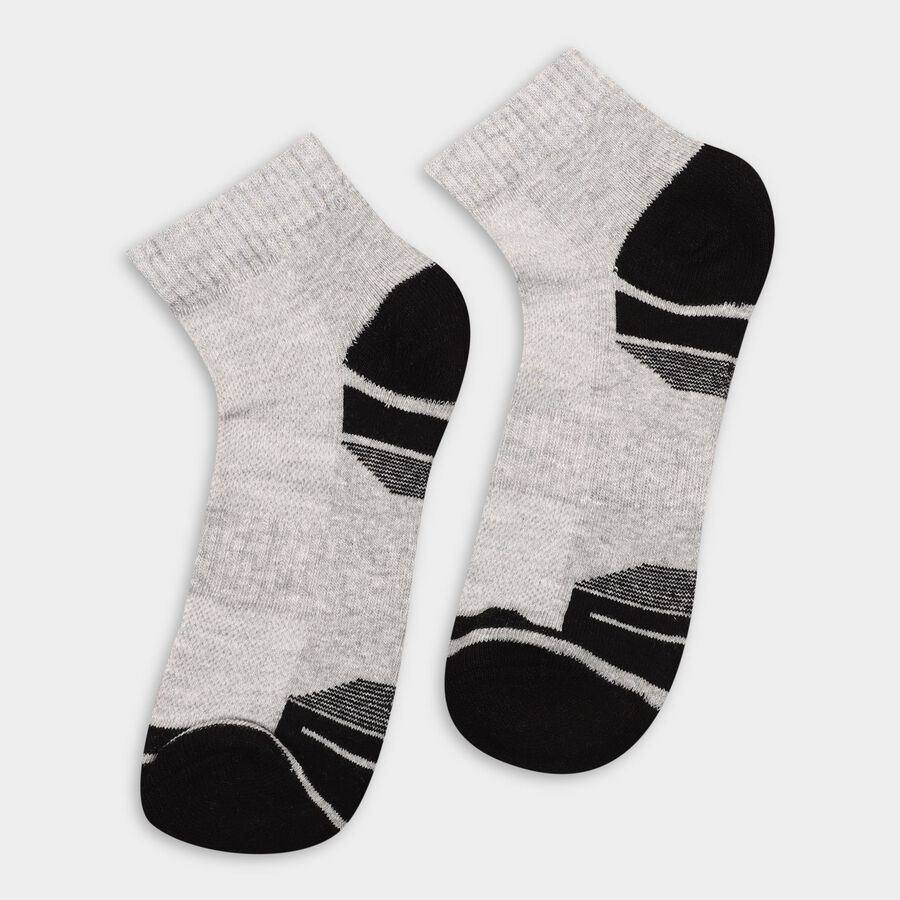 Men's Socks (Pack of 2), Melange Light Grey, large