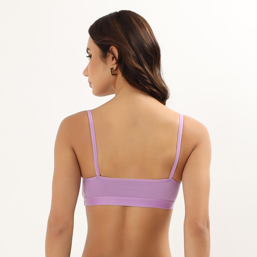 Women's Soft Lavender Round Neck Basic Bra, लाइलेक, large image number null