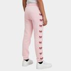 Girls' Soft Pink Glitter Bow Elastic Waist Winter Pyjama, हल्का गुलाबी, small image number null