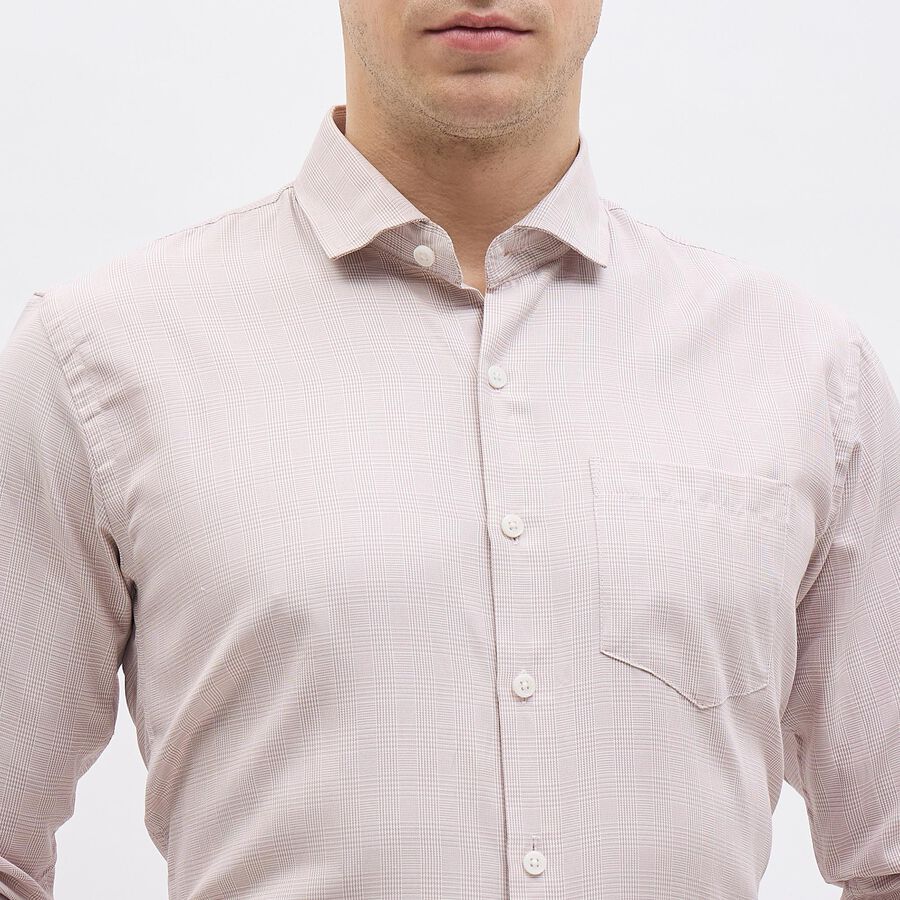 Men's Light Beige Slim Fit Formal Shirt, Beige, large image number null