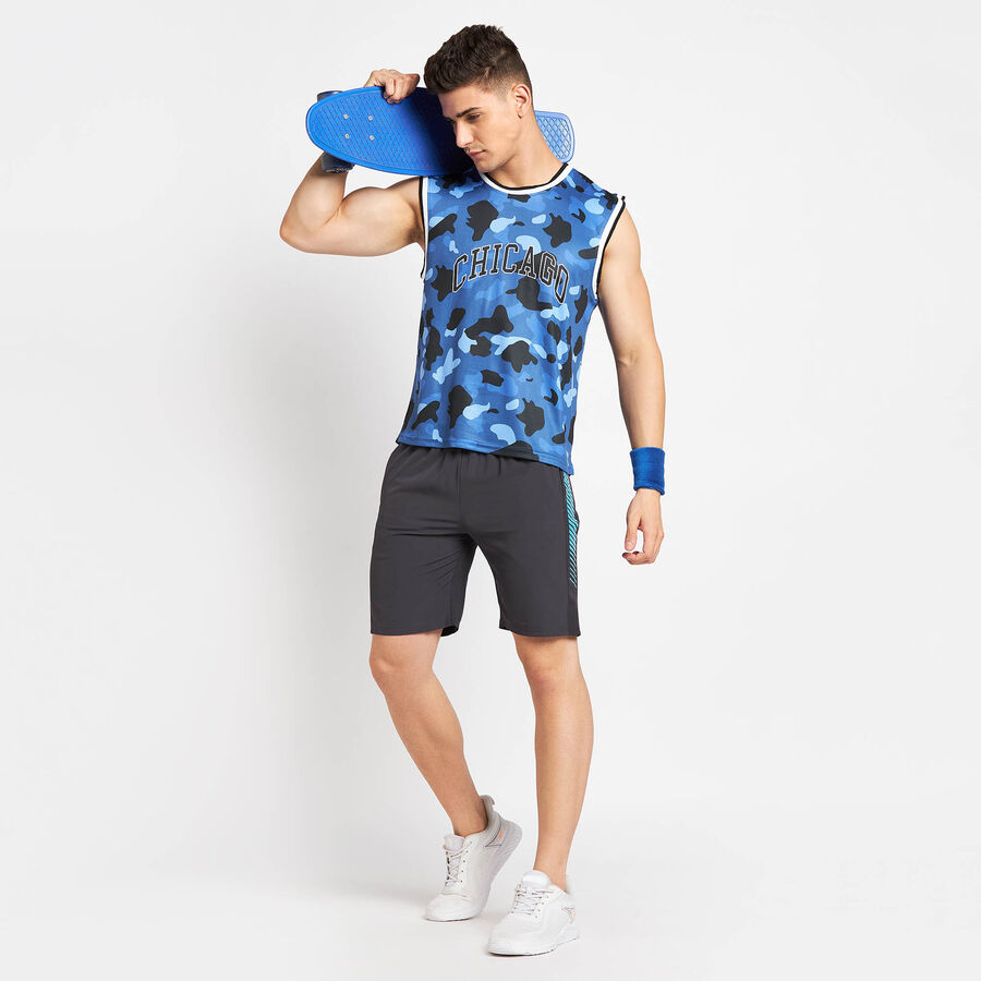 Cut & Sew Bermuda, गहरा ग्रे, large image number null