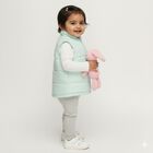 Infants Light Mint Green Zip Casual Jacket, Light Green, small image number null