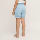 Girls' Light Blue Regular Fit Star Print Ruffled Bloomers, हल्का नीला, small image number null