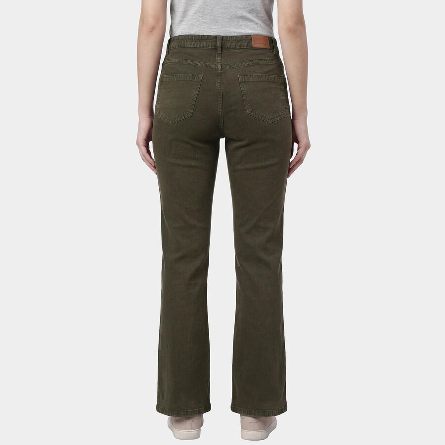 Women's Olive Slim Fit High-Rise Jeans, Olive, large
