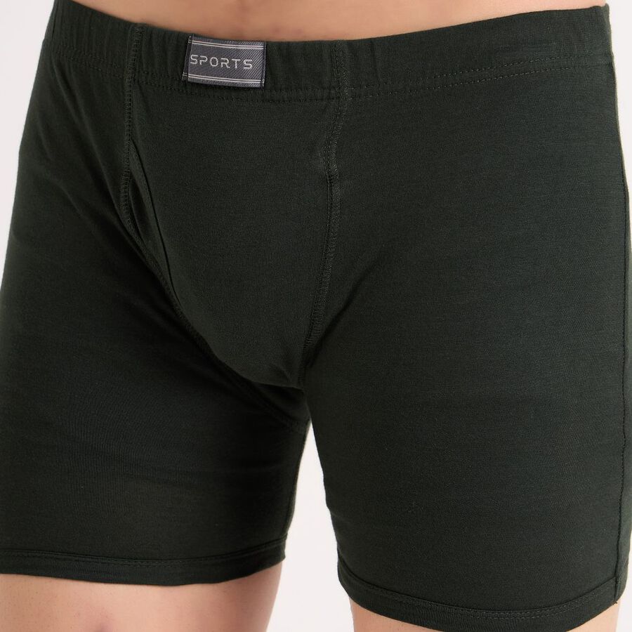 Men's Cotton Trunk, Dark Green, large