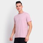 Men's Round Neck Half Sleeves T-Shirt, गुलाबी, small image number null