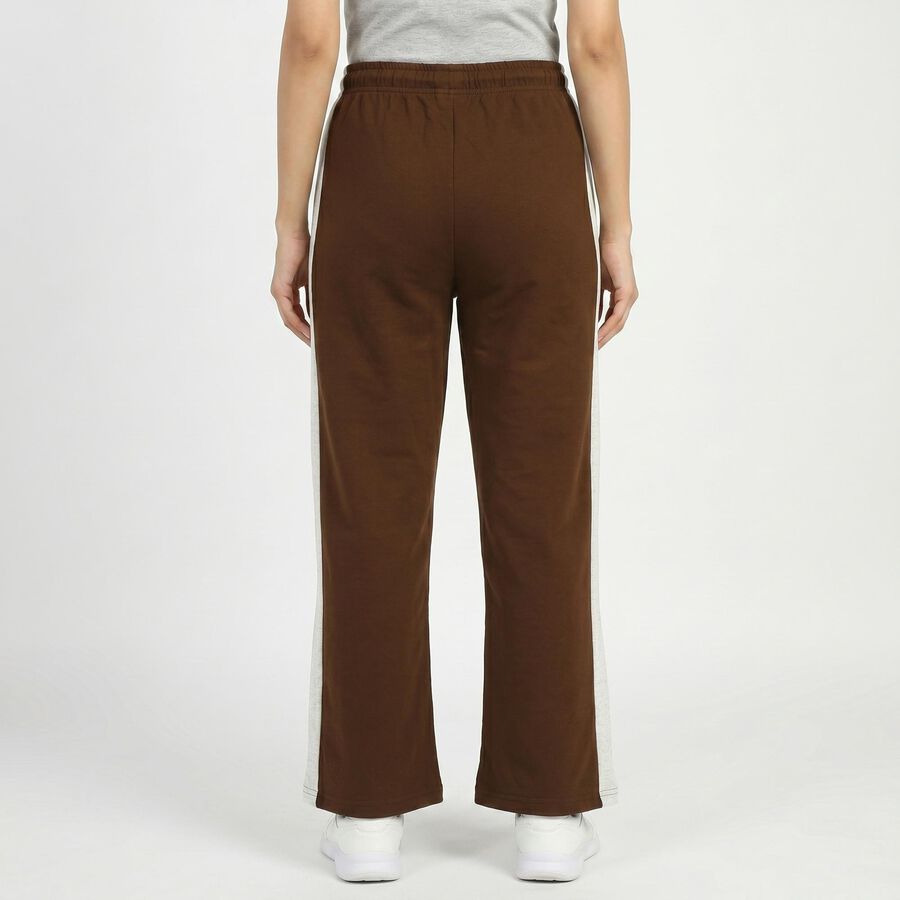 Women's Brown Regular Fit Solid Track Pants, Brown, large