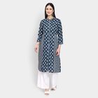 Ladies' Kurta , गहरा नीला, small