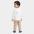 Infants' Beige Round Neck Printed Baba Suit, Beige, small