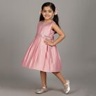 Girls' Soft Pink Sequin Sleeveless Party Wear Frock, हल्का गुलाबी, small image number null