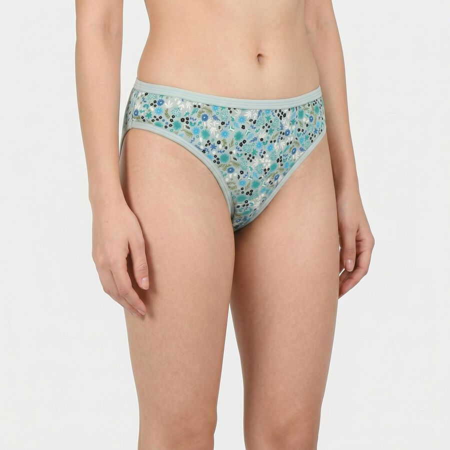 Women's Mint Green Printed Panty, Light Green, large
