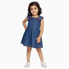 Girls' Frock, Mid Blue, small