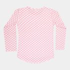 Girls Regular Round Neck Top, हल्का गुलाबी, small image number null