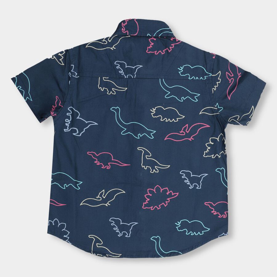 Boys' 100% Cotton Casual Shirt , Mid Blue, large image number null