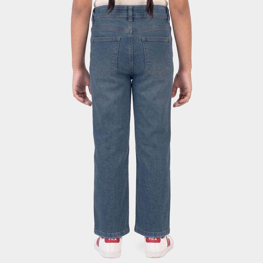 Girls' Jeans, Mid Blue, large