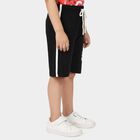 Boys' Black Regular Fit Printed Jamaican Shorts, Black, small
