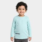 Boys Light Blue Round Neck Regular T-Shirt, Light Blue, small