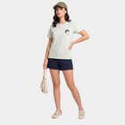 Women Mint Green Round Neck Regular T-Shirt, Light Green, small