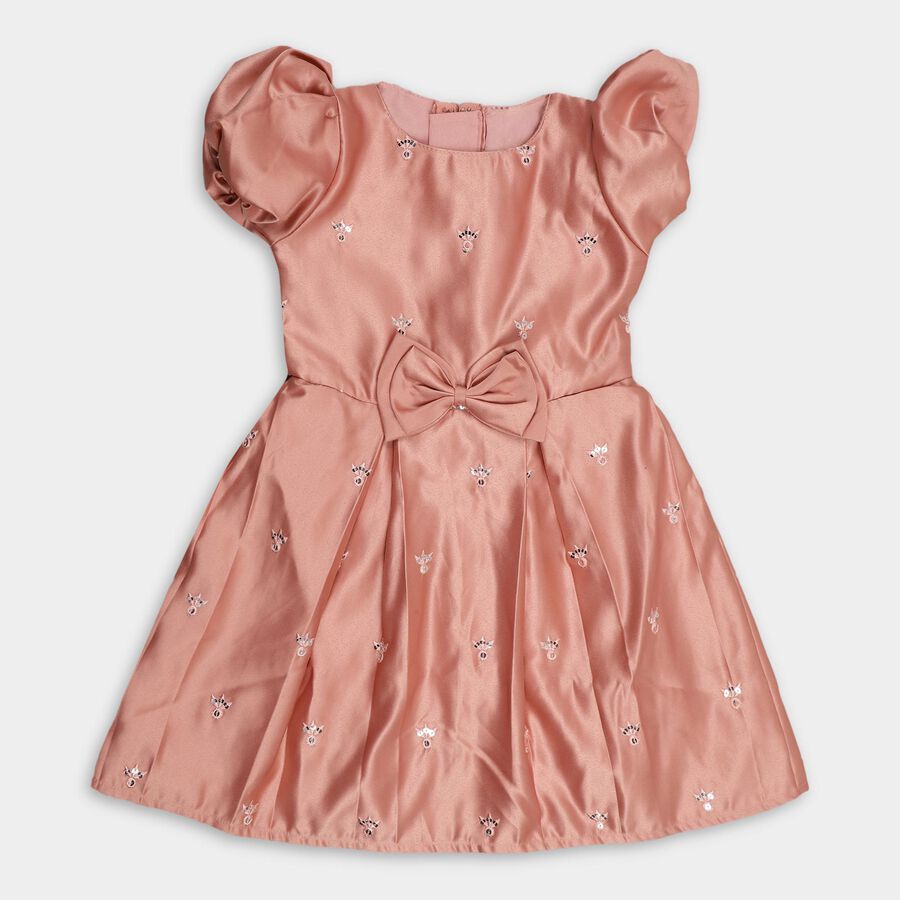 Girls' Frock , गुलाबी, large image number null
