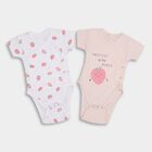 Infants' 100% Cotton Bodysuit , Light Pink, small