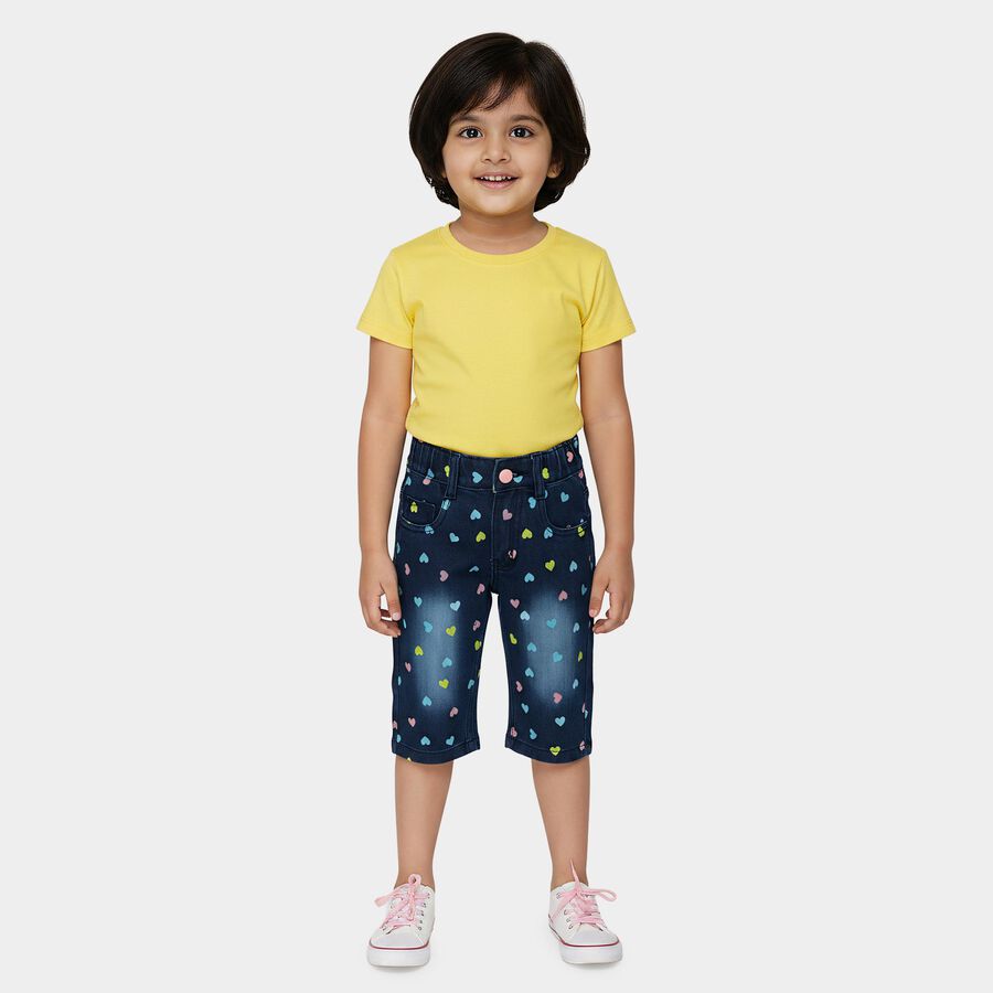Girls' Capri, Dark Blue, large