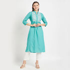 3/4Th Sleeves Straight Kurta, Light Blue, small image number null