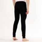 Men's Black Slim Fit Thermal Lower, Black, small image number null