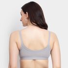Ladies' 100% Cotton Bra , Light Grey, small image number null