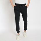 Men's 100% Cotton Slim Fit Casual Trousers , काला, small image number null