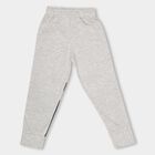 Boys' Light Heather Grey Cotton Blend Tiger Print Pyjama, हल्का ग्रे, small image number null