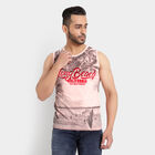 Printed Sleeveless T-Shirt, Peach, small image number null