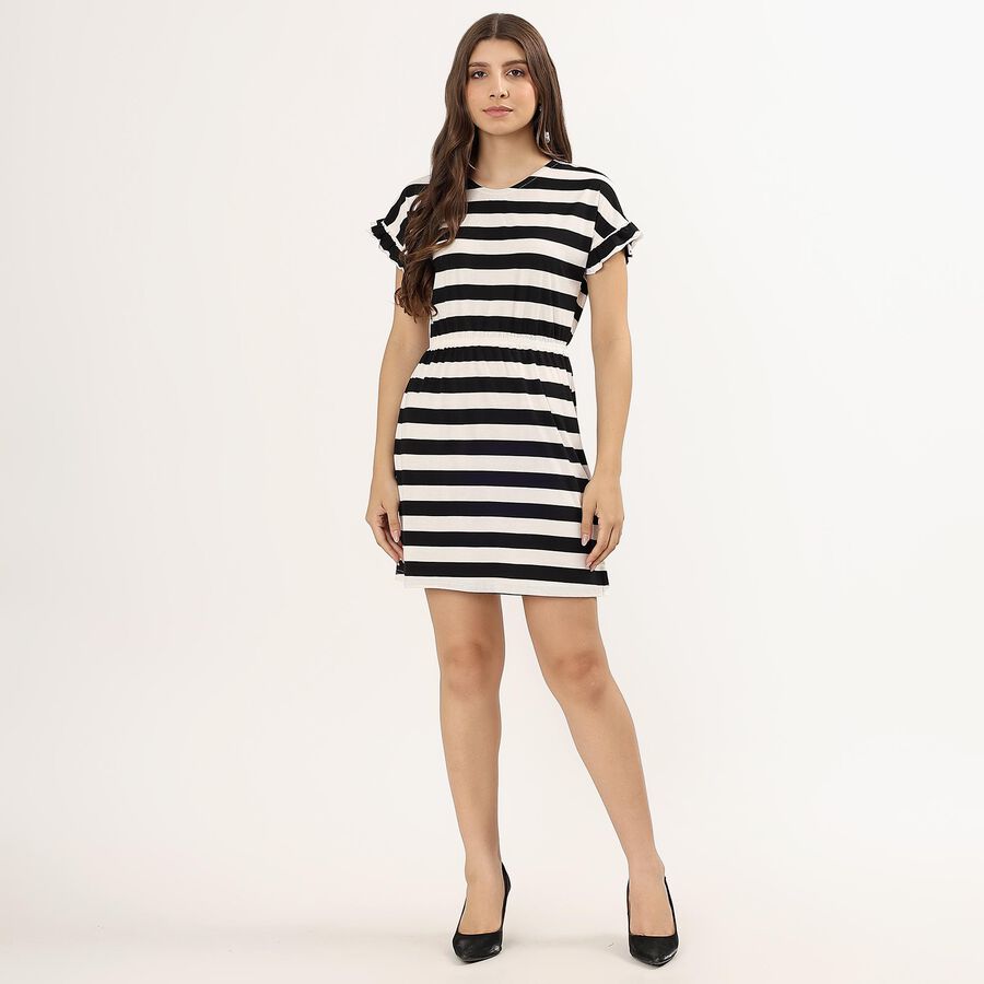 Ladies' A Line Dress , Black, large image number null