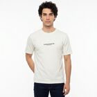 Men's White Round Neck Regular T-Shirt, White, small