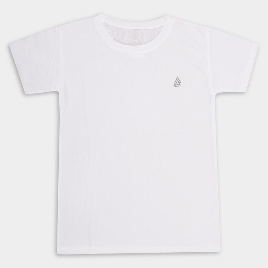 Boys' Half Sleeves T-Shirt , White, large image number null