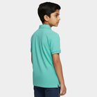 Boys' Dark Green Cotton Blend Crew Neck Graphic Printed T-Shirt, गहरा हरा, small
