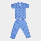 Infants Cotton Printed Night Suit, Royal Blue, small image number null
