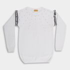 Girls' Pullover, सफ़ेद, small image number null