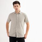 Men's Beige Cotton Regular Collar Casual Shirt, Beige, small image number null