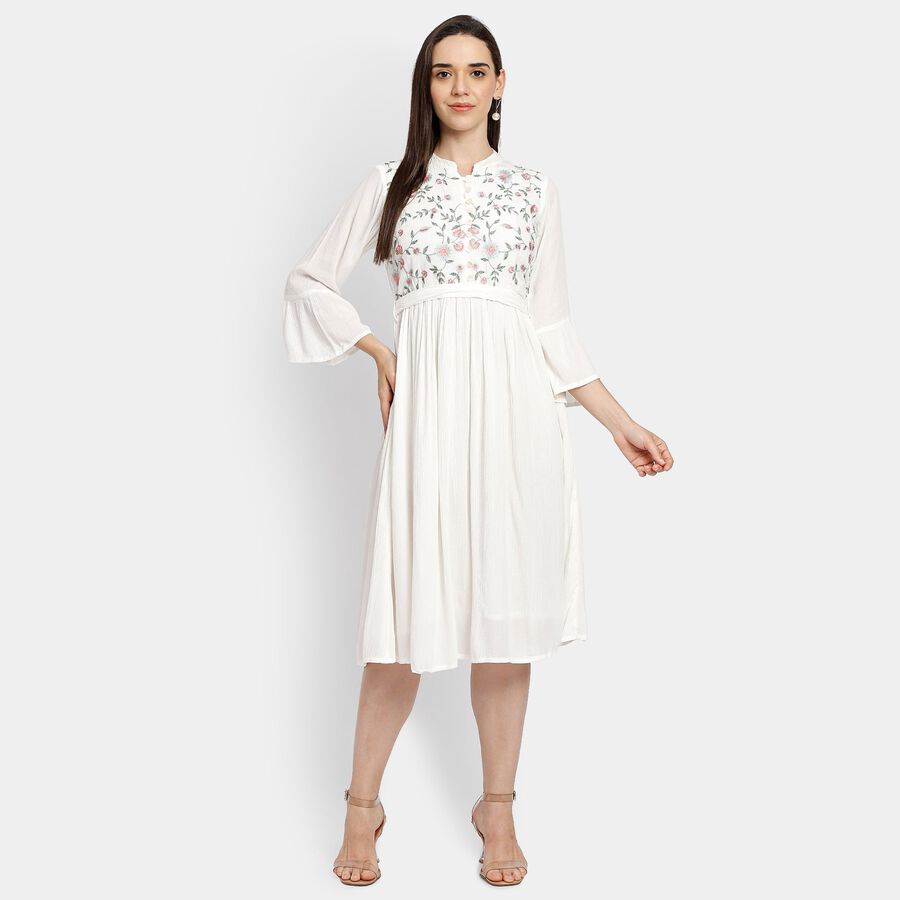 Ladies' Dress , ऑफ व्हाइट, large image number null