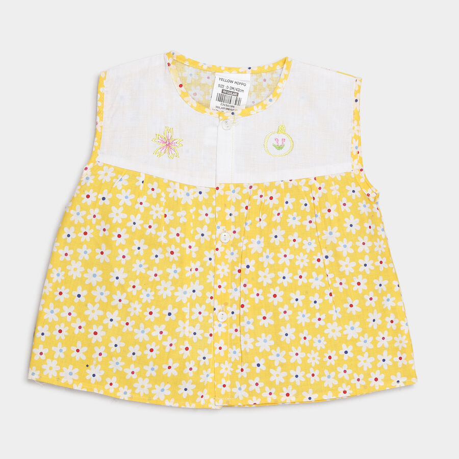 Infants Printed Shirt, Yellow, large image number null