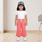 Girls' Coral Straight Fit Butterfly Printed Pyjama, मूँगा (कोरल), small