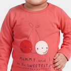 Infants Pink and Cream Cotton Round Neck Hipster Set, गुलाबी, small