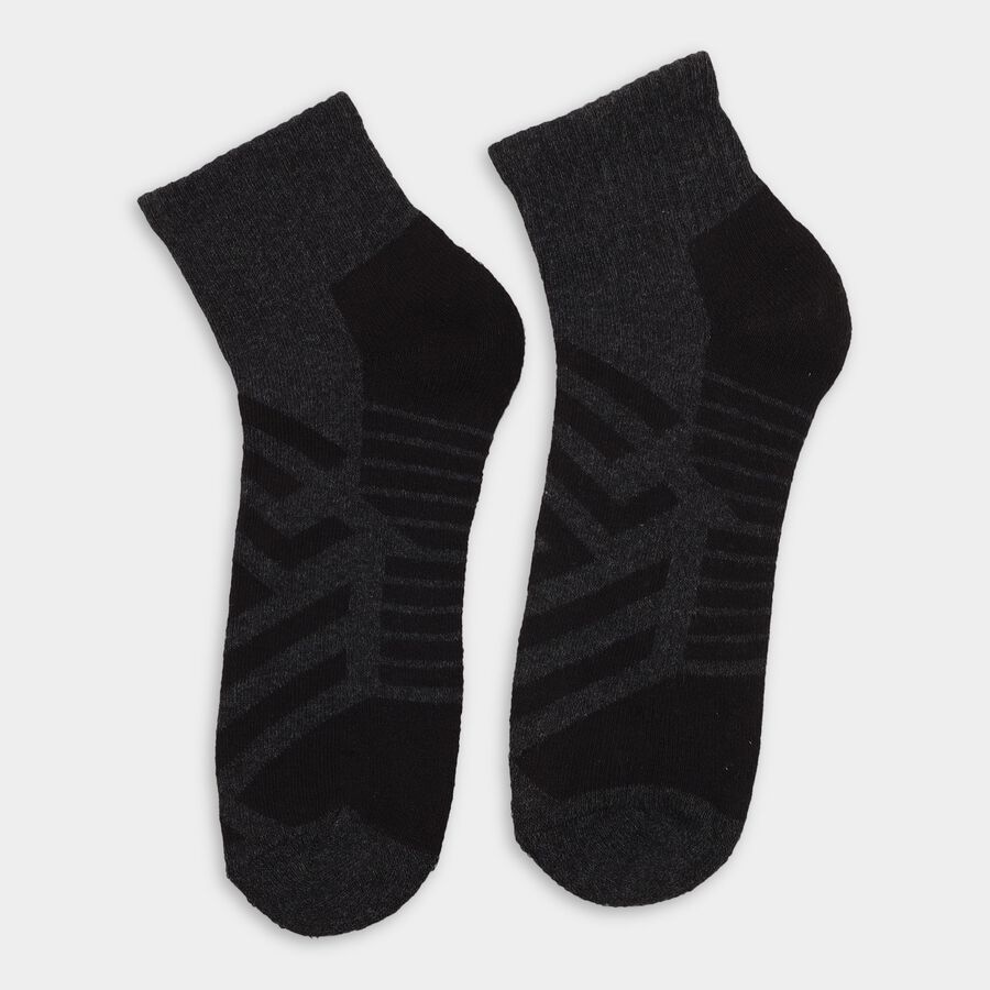 Men's Socks (Pack of 3), Black, large