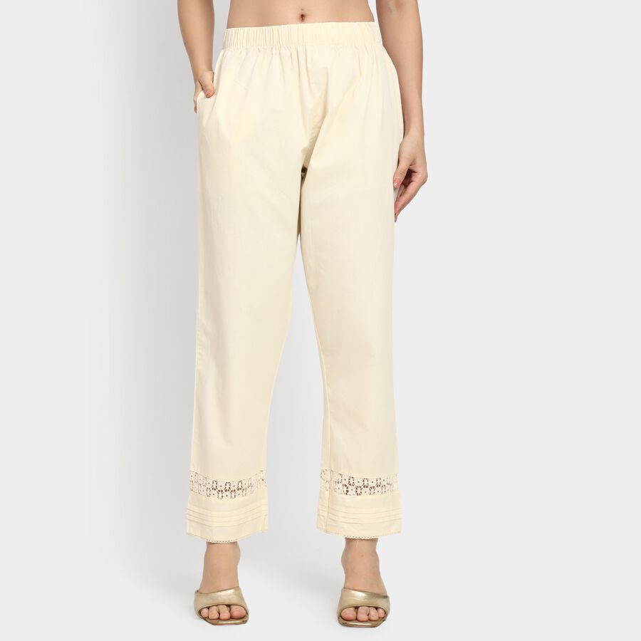 Ladies' 100% Cotton Palazzos, गहरा पीला, large image number null